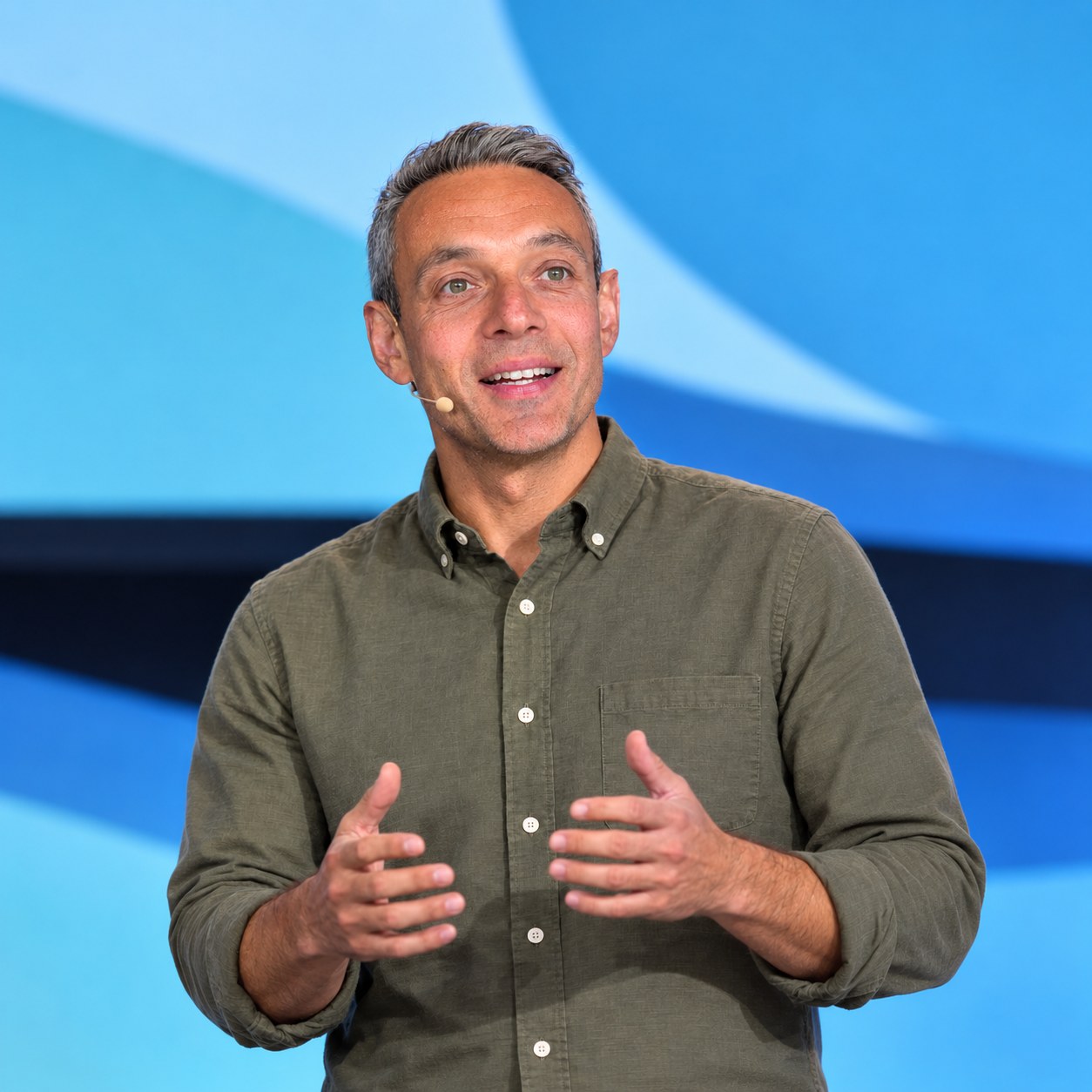 Keir Mather speaking on stage